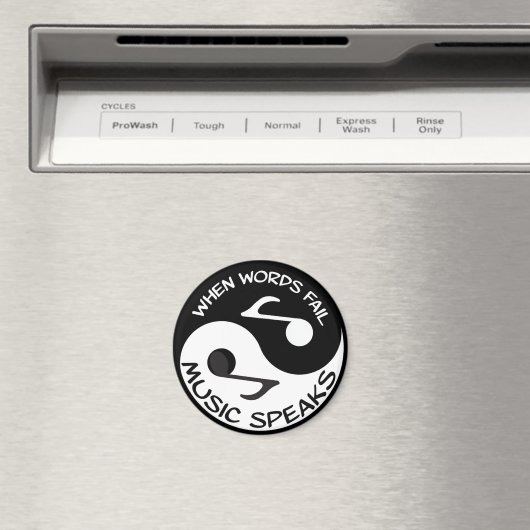 Aimant Black White Music Note Musicale moderne (In Situ (Lave-vaisselle))