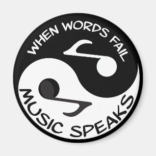 Aimant Black White Music Note Musicale moderne