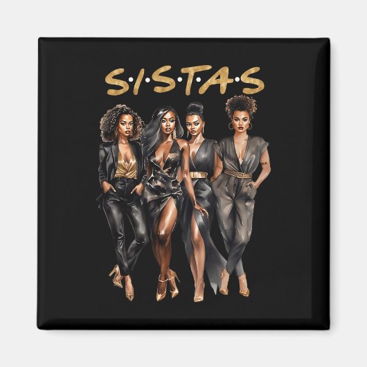 Aimant Black Women Melanin Black History Africain-América (Devant)