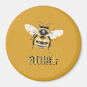 Aimant Black Yellow Bee Vous-même (Devant)