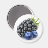 Aimant Blackberry et bleuets (Recto/Verso)