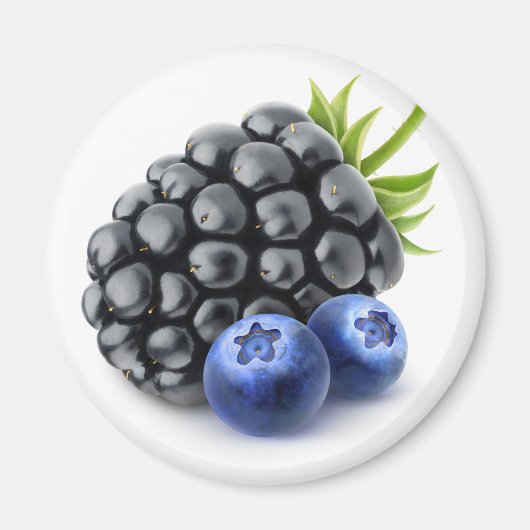 Aimant Blackberry et bleuets (Devant)