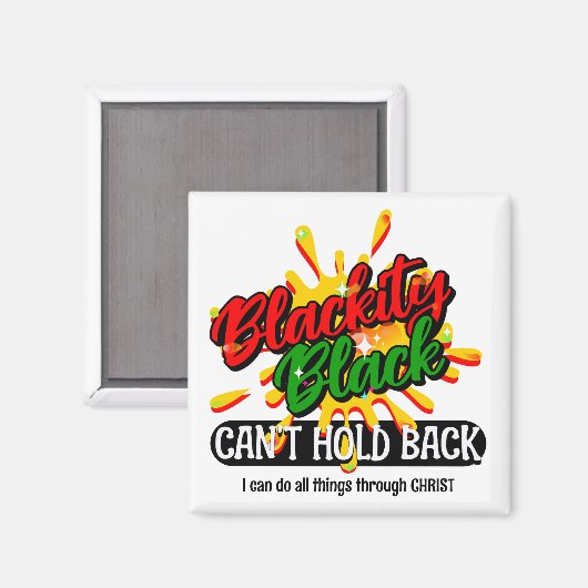 Aimant BLACKITY NOIR NE PEUT PAS TENIR EN RETOUR Mois de  (Recto/Verso)