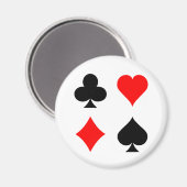 Aimant Blackjack / Costume de carte de poker : Vector Art (Recto/Verso)
