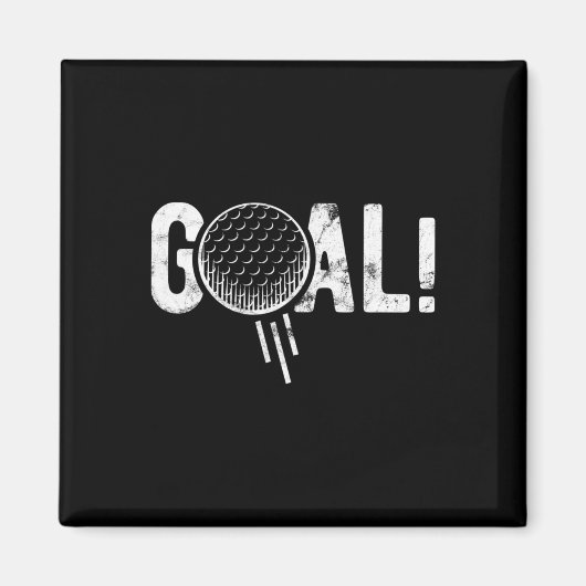Aimant Blague de but de football drôle de golf quatre (Devant)