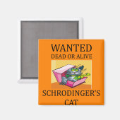 Aimant blague de chat de schrodinger (Recto/Verso)