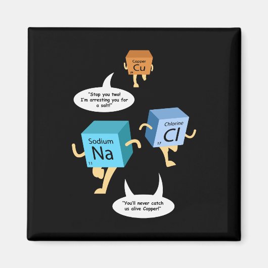Aimant Blague de geek professeur de sciences (Devant)