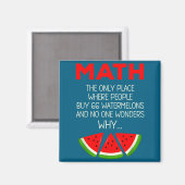 Aimant Blague de professeur de calcul de pastèque mathéma (Recto/Verso)