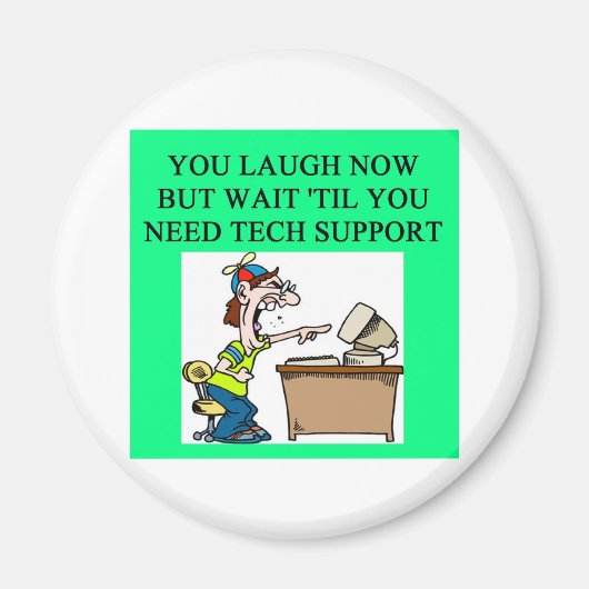 Aimant blague de support technique (Devant)