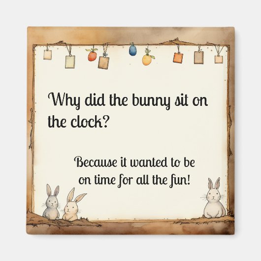 Aimant Blague drôle Bunny (Devant)