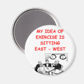 Aimant Blague du joueur de BRIDGE (Recto/Verso)