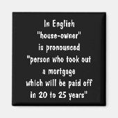 Aimant Blague hypothécaire des propriétaires (Devant)