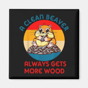 Aimant Blague pour adultes de marmotte Une castor propre