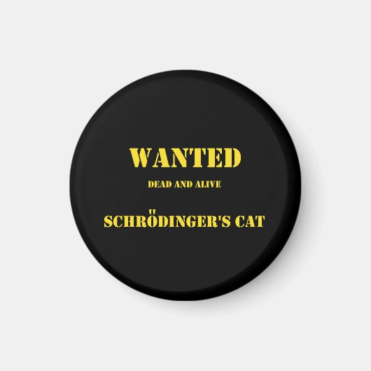 Aimant Blague Quantique Drôle : Le Chat de Schrödinger en (Devant)