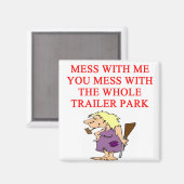 Aimant blague redneck hillbilly (Recto/Verso)