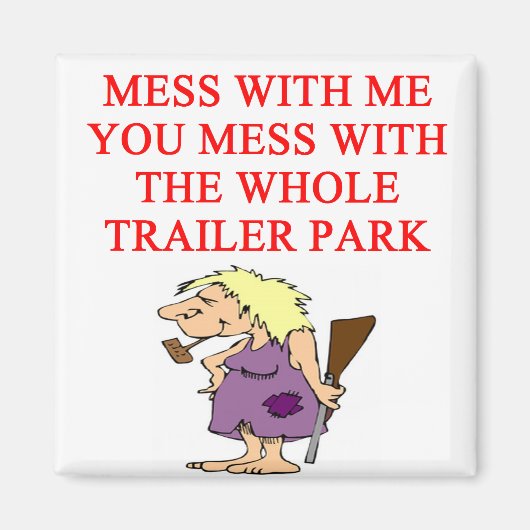 Aimant blague redneck hillbilly (Devant)