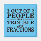 Aimant Blague sur les fractions (Devant)