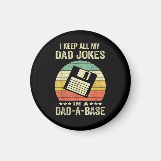 Aimant Blagues drôles de papa pour hommes dans dad-a-Base (Devant)