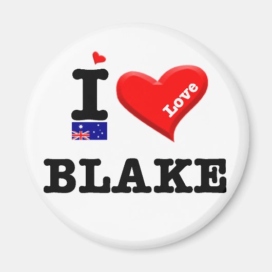 Aimant BLAKE - I Love (Devant)