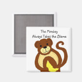 Aimant Blâmer le singe (Recto/Verso)