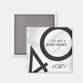 Aimant Blanc 40 décades Anniversaire (Recto/Verso)