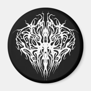 Aimant Blanc Abstrait Broken Heart Conception tribale