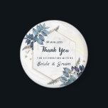 Aimant Blanc Bleu Floral Merci mariage Faveurs<br><div class="desc">Blanc Bleu Flore Cadre Merci Mariage Faveurs Mariage personnalisé Faveurs Aimant Pour les invités comme Merci pour venir à la fête de mariage ce design est facilement customisé et personnalisé en ajoutant ou en changeant le texte</div>