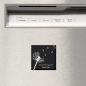 Aimant Blanc Dandelion mariage Faveur (In Situ (Lave-vaisselle))