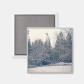Aimant Blanc hiver (Recto/Verso)