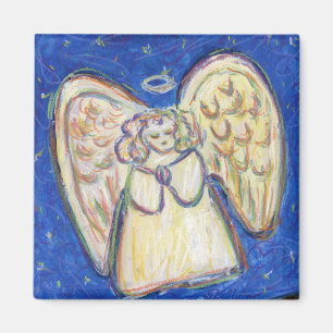 Aimant Blanc Lumière Guardian Angel Art Personnalisé Magn