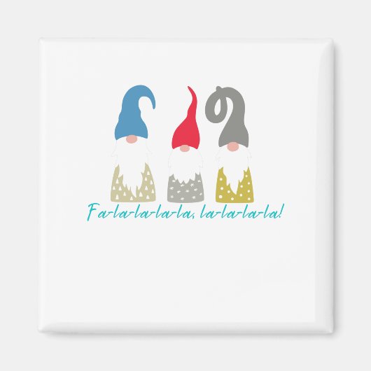 Aimant Blanc Noël Fa-la-la-la-la-la, la-la-la-la ! (Devant)