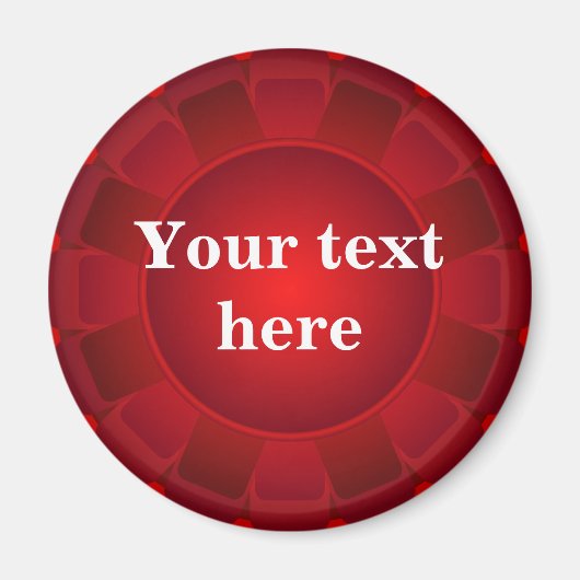 Aimant Blanc rouge ruban à Customiser (Devant)