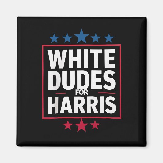 Aimant Blancs pour Kamala Harris Présidente 2024 (Devant)