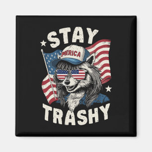 Aimant Blancs Trash Party à Redneck Raccoon Stay Tras
