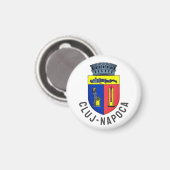 Aimant Blason de Cluj-Napoca, Roumanie (Recto/Verso)