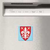 Aimant Blason de Florence Lys Florentin rouge (In Situ (Lave-vaisselle))