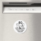 Aimant Blason de Phi Chi Theta | N&B (In Situ (Lave-vaisselle))
