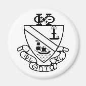 Aimant Blason de Phi Chi Theta | N&B (Devant)