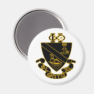 Aimant Blason de Phi Chi Theta Or et Noir