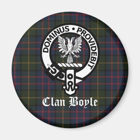 Aimant Blason et tartan du clan Boyle (Devant)