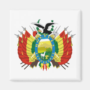 Aimant Blason national de la Bolivie symbole emblème drap