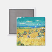 Aimant Blé Fields with Reaper, 1890 par Vincent van Gogh (Recto/Verso)