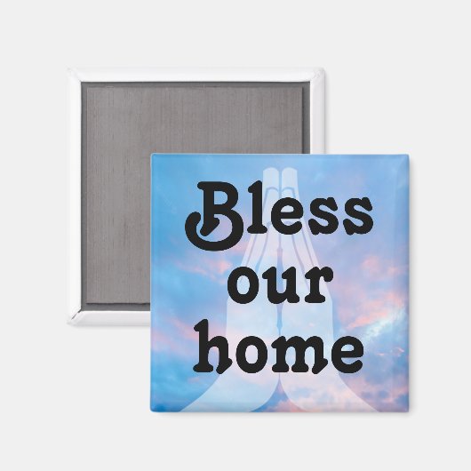 Aimant Bless our home (Recto/Verso)
