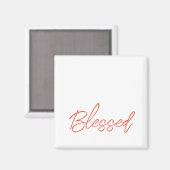Aimant Blessé foi Orange Blanc Grateful Thankful (Recto/Verso)