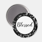 Aimant Blessé noir blanc moderne Script chrétien (Recto/Verso)