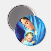 Aimant Blessed Virgin Mary with Baby Jesus (Recto/Verso)