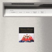 Aimant Blessures de Noël Photo de famille personnalisée (In Situ (Lave-vaisselle))