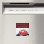 Aimant Blessures de Noël Photo de famille personnalisée (In Situ (Lave-vaisselle))