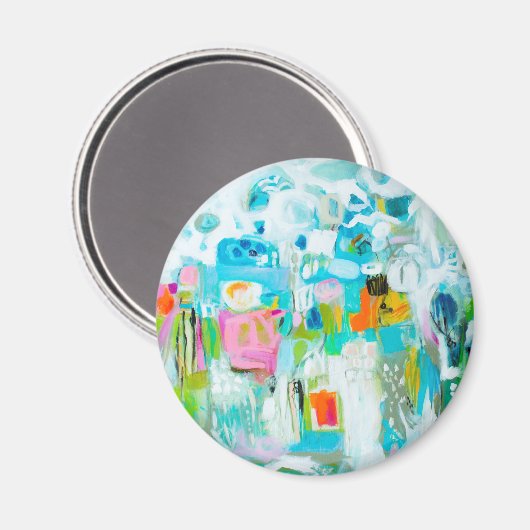 Aimant Bleu Abstrait (Recto/Verso)