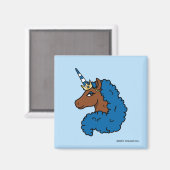 Aimant Bleu Afro Unicorn (Recto/Verso)
